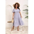 thumbnail image 4 of Yesfashion Womens Summer A-Line Dress with Pockets Mini Short Sleeve Dresses Flowy Beach Swing Dress 2025 Vacation Travel, 4 of 6
