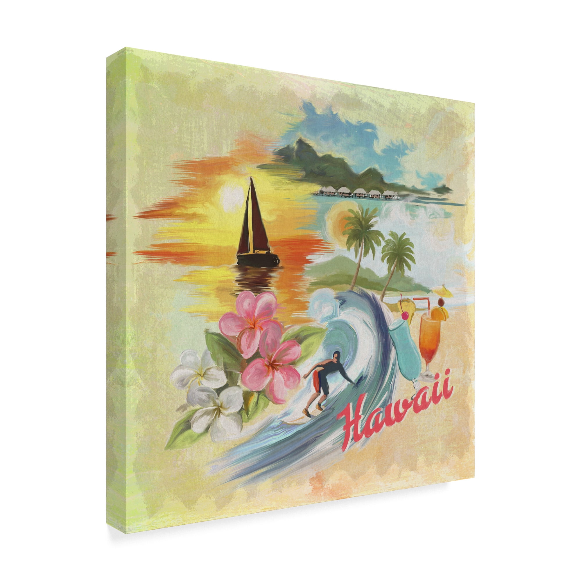 Trademark Fine Art 'Hawaii Paradise Pattern' Canvas Art by Art Licensing Studio