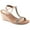 Blush/Silver, variant on Style & Co. Womens Mulan2 Faux Suede T-Strap Wedges