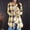 Yellow, variant on Womens Long Sleeve Flannel Shirt Button Down Plaid Shirts Boyfriend Shirt Tops for Women Womens Fall Plaid Shacket Yellow L