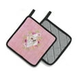 thumbnail image 2 of Carolines Treasures CK4127PTHD Long Hair Chihuahua Pink Flowers Pair of Pot Holders 7.5HX7.5W multicolor, 2 of 4