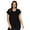 Black, variant on Active Women's Plus Size Yoga V-Neck Soft Jersey Tee
