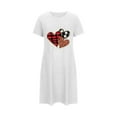 thumbnail image 2 of Sakmal Short Sleeve Moomoo Nightgownss Women Love Valentines Cute Plus Size Sleep Dress Heart Print Short Nightgowns for Women 5X, 2 of 5