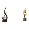 thumbnail image 1 of Escultura abstracta de fuego, estatua de resina, adorno de arte moderno, coleccionable con diseño único, ideal para regalar, decoración del hogar, esc, 1 of 8