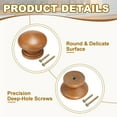 thumbnail image 3 of Uxcell Cabinet Knobs Round Drawer Dresser Knobs Wood Handles Knobs Drawer Pulls with Screws Light Brown, 3 of 7