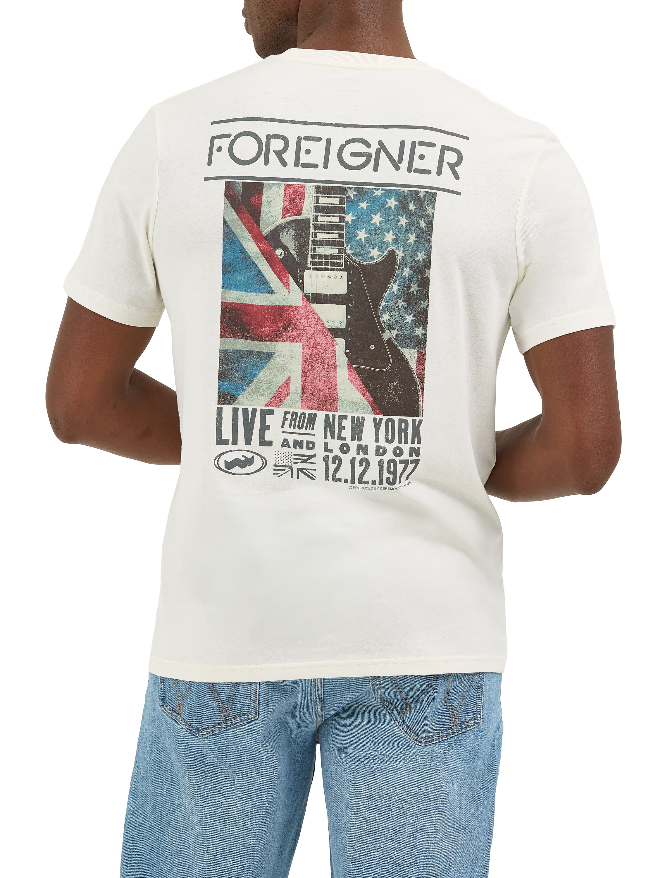 Wrangler® Men's Short Sleeve Foreigner Graphic Band Tee, Sizes S-3XL