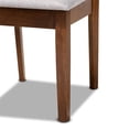 thumbnail image 6 of Bowery Hill Grey Fabric Upholstered and Brown Finished Wood 5-Piece Dining Set, 6 of 9
