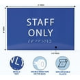 thumbnail image 3 of 6" X4" Staff Only Sign- Tactile Graphics Grade 2 Braille Text | ADA Compliant Modern Utility Wall Mount Plastic Signs For Schools, Offices, Businesses, Apartments & Restaurants, 3 of 7