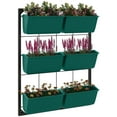 thumbnail image 6 of Resenkos 3-Tier Hanging Planter with 6 Pots for Indoor and Outdoor Use, Wall Planter, Self Draining & Wall Mounted, Green, 6 of 11