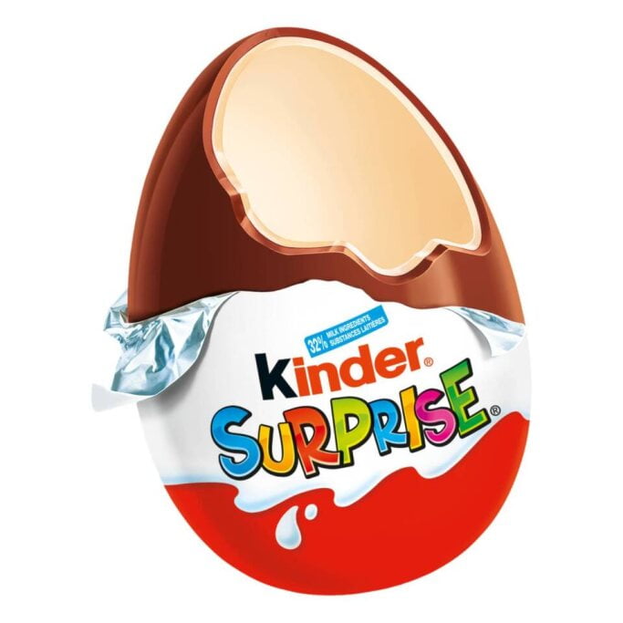 Œuf maxi surprise de Pâques Kinder (classique), œuf de Pâques géant en chocolat avec jouet, bonbons de Pâques, 150 grammes