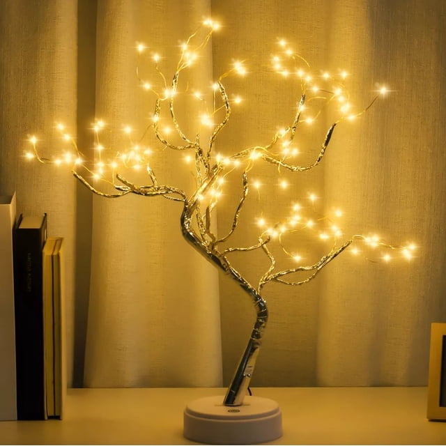 Luz de árbol bonsái CM-TOP 45CM 54 LED perlas para decoración de Habitaciones Navidad Vacaciones