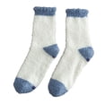 thumbnail image 2 of Naierhg Thermal socks 1 Pair Mid-Tube Non-slip Silicone Bottoms Unisex Socks Autumn Winter Striped Print Floor Socks White Blue, 2 of 8