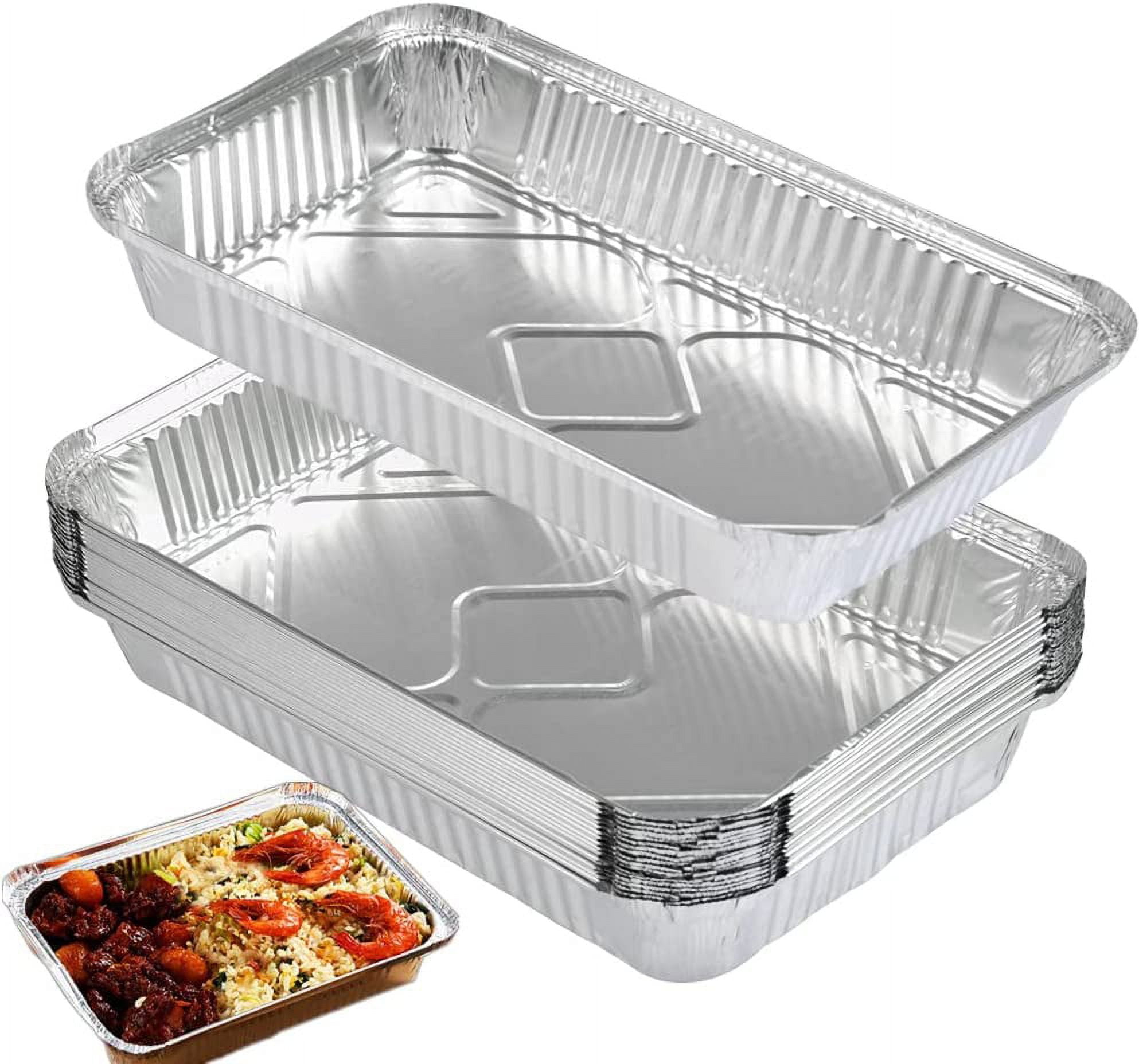 25pcs Aluminum Foil Trays BBQ Accessories for Cooking, Roasting