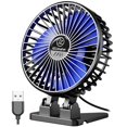 thumbnail image 1 of Ventilador de escritorio JZCreater USB Mini Portátil de 3 velocidades, negro y azul, 1 of 7