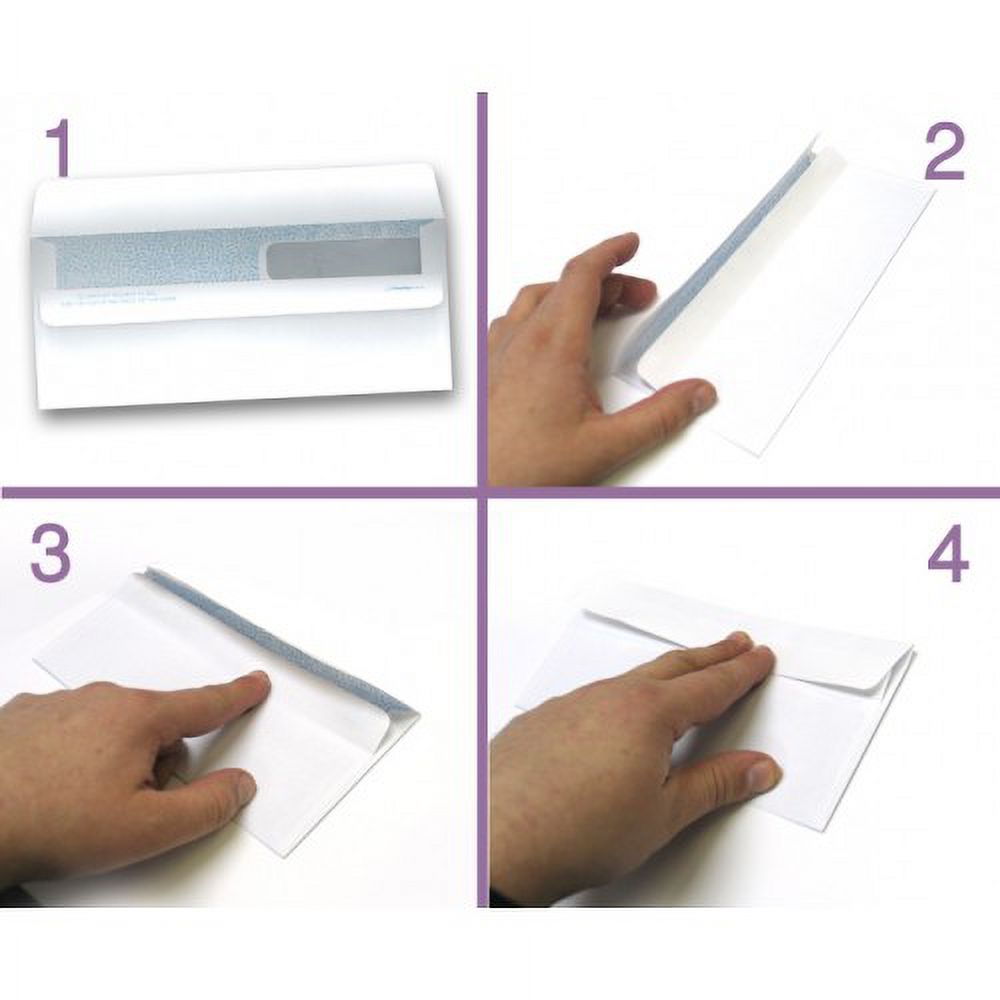 Case of 2500 Double Window Security Flip & Seal Envelopes for Quickbooks Checks