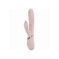 thumbnail image 3 of Vive Fronda Rechargeable Silicone Triple Motor G-Spot VIbrating and Tapping Leaf Clit Rabbit Vibrator, Pink, 3 of 4