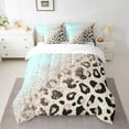 thumbnail image 2 of Castle Fairy Teens Gradient Cheetah Print Twin Bedding Sets 7-Piece,Blue Brown Ombre Bedding Comforter Set Microfiber,Abstract Bling Glitter Breathable Sheet Sets,Super Cozy Room Decor,Reversible, 2 of 8