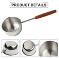thumbnail image 4 of Stainless Steel Oil Pan with Wooden Handle,Ideal for Frying,Frying Pan with Handle,Oil Control Cookware,Wooden Grip Pan., 4 of 8