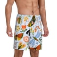 thumbnail image 2 of Sikiie Insects and Flowers Mens Pajama Shorts, Lightweight Lounge Pant with Pockets Soft Sleep Pj Shorts for MenX-Large, 2 of 6