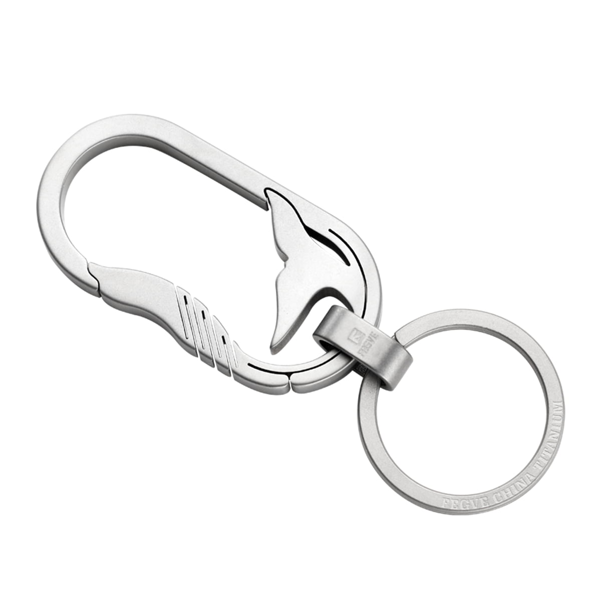 New 4Pcs Titanium Alloy Keyring hang Split Ring Keychain Key Ring 