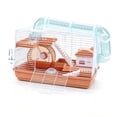 thumbnail image 2 of BELOVING Hamster Cage Interactive Portable Habitat House for Rats Hamsters Guinea Pig Orange, 2 of 8