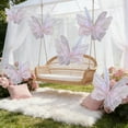thumbnail image 6 of 19.7in Giant Butterfly Decoration for Wedding Party Reception, Artificial Gauze Large Butterfly Prop for Banquet Ceremony Church,Butterfly Party Decorations. Butterfly Centerpieces for Tables, 6 of 6