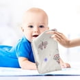 thumbnail image 4 of Coolnut 3 PCS Butterflies Flowers Stars Baby Muslin Washcloths, Cow Print Face Towel Burp Cloths Ultra Soft Absorbent Cotton Bath Wipes Towels for Newborn Boys Girls, 4 of 6
