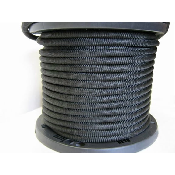 1/4" 1000 ft Bungee Shock Cord Black Marine Grade Heavy Duty Shock Rope Tie Down