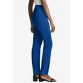 thumbnail image 3 of Jessica London Women's Plus Size Straight Leg Stretch Jeans Elastic Waist, 3 of 3