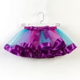 thumbnail image 2 of Youmylove Kids Girls Ballet Skirts Party Rainbow Tulle Dance Skirt Funny Cloting, 2 of 7