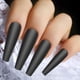 thumbnail image 4 of 100 piezas de uñas postizas largas mate, uñas postizas de cobertura completa de color sólido, 4 of 5