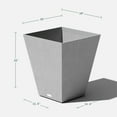 thumbnail image 4 of Veradek Pure Series Nobleton 22" Plastic Planter 2-Pack Gray, 4 of 11