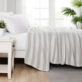 thumbnail image 2 of Southshore Fine Living, Inc. 100% Cotton King Blanket for Bed, All Season Comfort, Taupe and White, 2 of 9