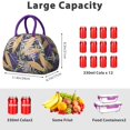 thumbnail image 4 of Colorful Exotic Plant Lunch Bag, Reusable Insulated Tote with Tropical Leaf Pattern, Great for Travel, Office, and Outdoor Use, 4 of 4