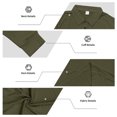 thumbnail image 6 of IAJDKMEK Men's Long Sleeve Henley T-Shirts - Ribbed Knit Lapel Button Down Pullover Tee for Men with Stretch and Button Placket Daily Wear,Army Green L, 6 of 6