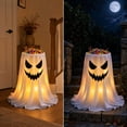 thumbnail image 6 of AZXY Halloween Ghost Candy Bowl, Jack O Lantern Sharp Eye Face Lighted Candy Bowl Holder, Dimmable LED Ghost Display Stand for Front Door, Porch Steps & Interior Tabletop Decor, 6 of 7