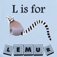 thumbnail image 2 of CafePress - L Is For Lemur Body Suit - Baby Light Bodysuit, Size Newborn - 24 Months, 2 of 4