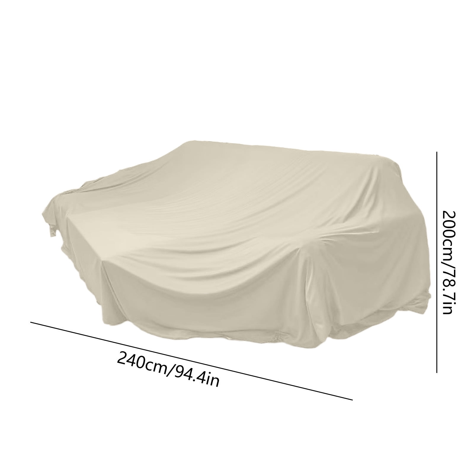 Lunxisen 3 pcs Duty Waterproof & Dustproof Sofa Storage Covers Mouldproof Bed Sofa Couch Furniture Protector Cover Shelter For Moving protection And Long Term Storage(2.4*2m)