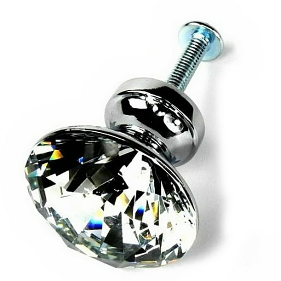 SOPOTUTU Clear Crystal Glass Cabinet Door Handles Knobs Set of 5 Decorative Hardware