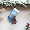 thumbnail image 6 of Bingfone Red And Blue Fire Mountains Print Personalized Christmas Stocking - Snowman Design Large 18 inch,Family Holiday Season Decor, 6 of 7