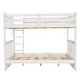 thumbnail image 5 of CHURANTY Full Over Full Bunk Bed with 2 Drawers, Solid Wood Platform Bed with Ladder, Full Length Guardrail and Headboard, No Spring Box Needed, 5 of 13