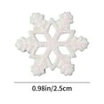 thumbnail image 3 of Xecvkr Mini Resin Snowflake Decoration Craft Flat Back Christmas Snow Ornaments White Lightweight Durable DIY Party Decor 0.59-0.98in 50pcs, 3 of 6