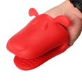 thumbnail image 4 of 2 guantes para horno, silicona, guantes con clip para panadería resistentes al calor, patrón: perro rojo, 4 of 4