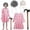 A03756-Pink, variant on Benylion 100 Days of School Kids Old Lady Costume Girls Granny Dress 100 Year Grandma Halloween Cosplay Outfit for 4-5 Years