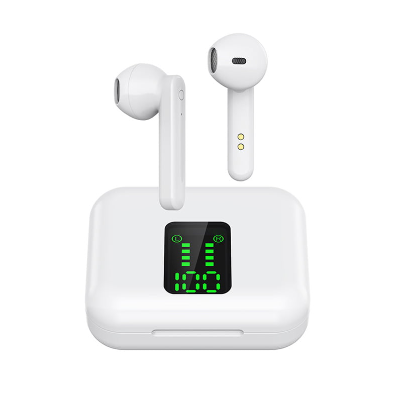 Bluetooth Headset Wireless Earbuds 3D High Definition Stereo Noise Reduction Built-in Microphone Headphones Automatic Pop-up Pairing Compatible for Android and All Smartphone 