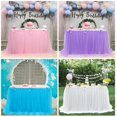 thumbnail image 5 of Table Tutu Skirt Home Textile Wedding Events Party Dining Decorations,Table Dress Birthday Party Halloween Dessert Table Solid mesh Pleated Table Cloth,190*76cm, 5 of 5