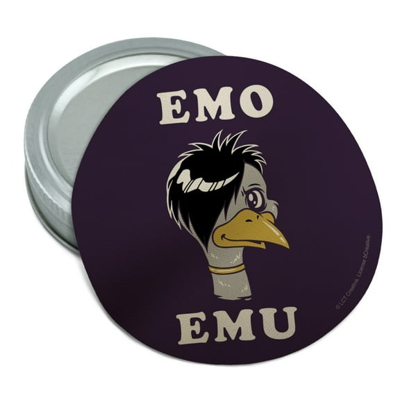 Emo Emu Funny Humor Round Rubber Non-Slip Jar Gripper Lid Opener
