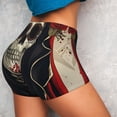 thumbnail image 4 of Salouo Gothic Skull With Roses Print Women's Athletic Shorts,Booty Shorts Biker Shorts High Waisted Elastic Workout Shorts for Yoga Gym Running Sports-Large, 4 of 8