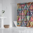 thumbnail image 3 of Extra Long Boho Shower Curtain 72x84 Inches - Vintage Floral & Tropical Leaves Pattern, Waterproof Bohemian Bathroom Decor with 12 Hooks, Tribal Rustic Style, 3 of 5