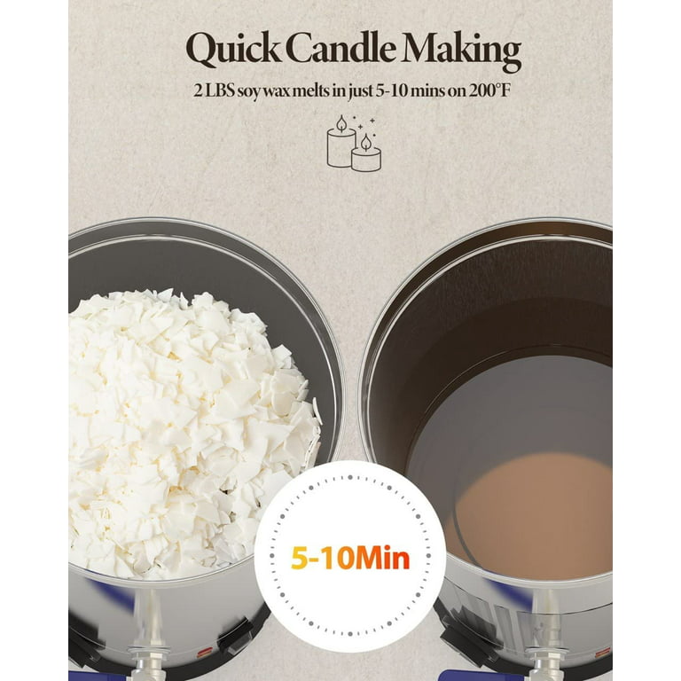 Wax Melter for Candle Making - 12 Lbs Extra Large Electric Wax Melting Pot  with Quick Pour